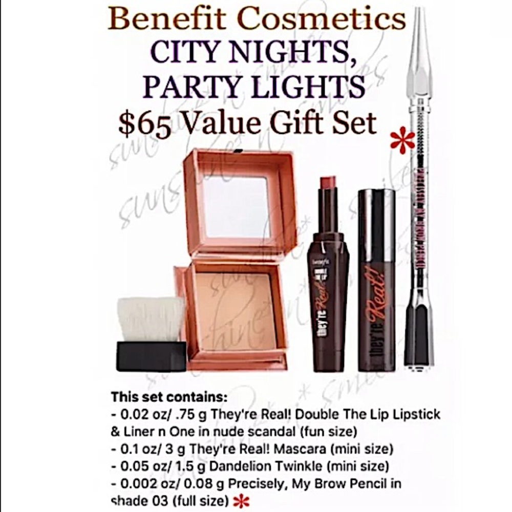 THEY’RE REAL Mascara SCANDAL Lipstick TWINKLE Blush PRECISELY MY BROW Pencil Set